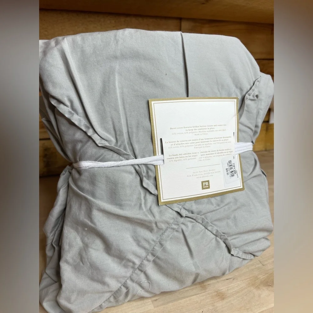 Pottery Barn Teen Diamond Dream Duvet Cover TWIN NWT Gray
